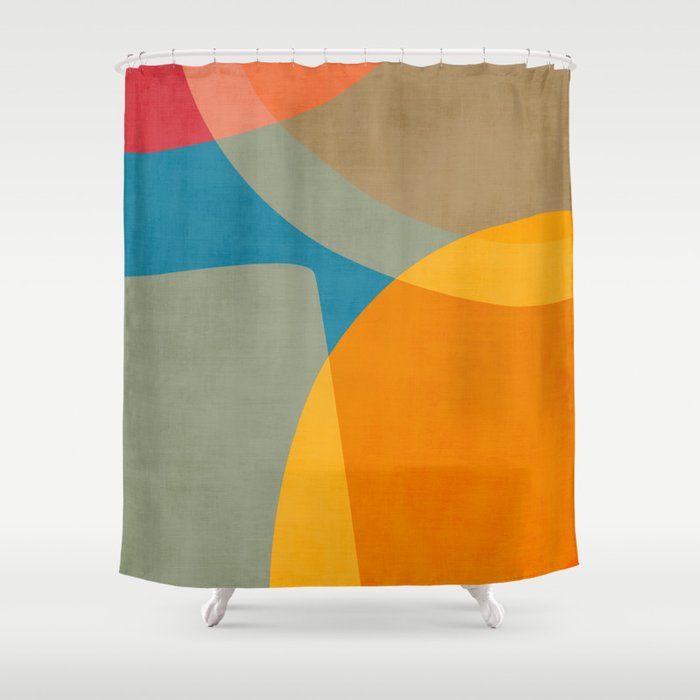 Colorful Modern Abstract Art IV Shower Curtain Gallery Image 1