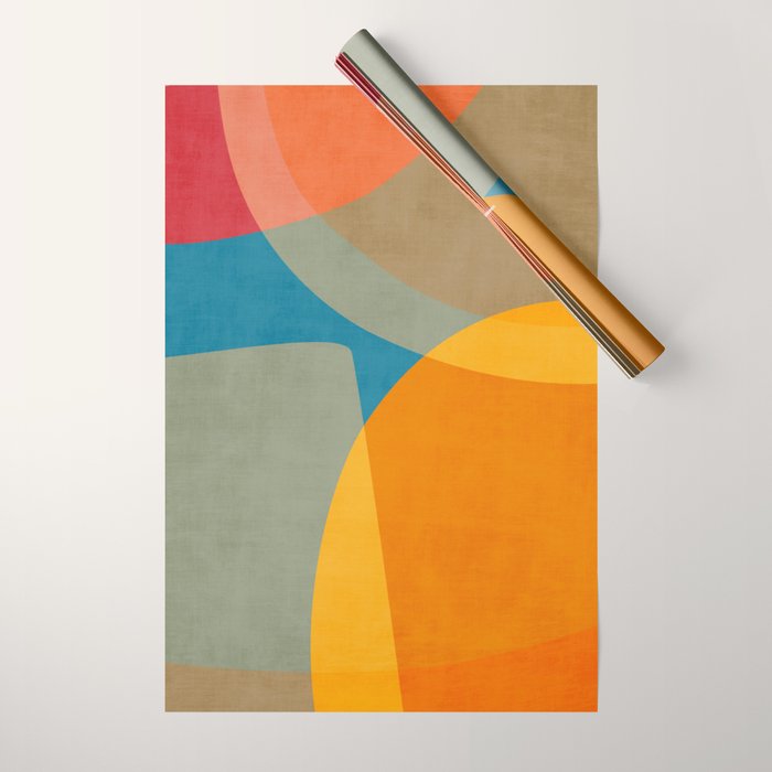 Colorful Modern Abstract Art IV Wrapping Paper Gallery Image 1