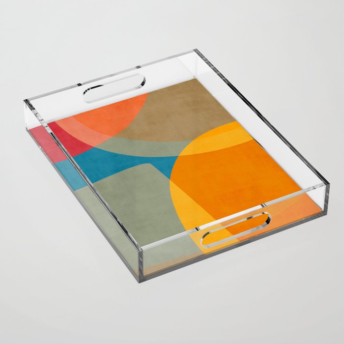 Colorful Modern Abstract Art IV Acrylic Tray Gallery Image 1