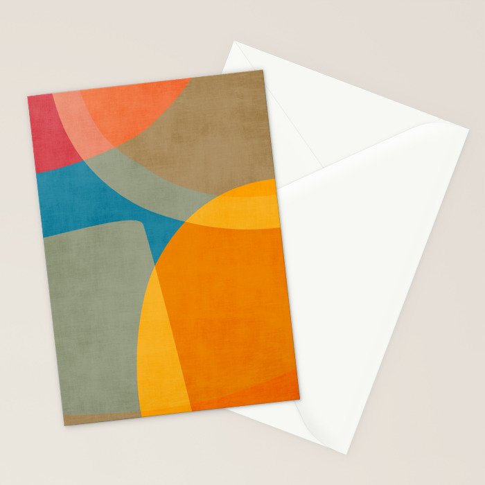 Colorful Modern Abstract Art IV Stationery Card Gallery Image 2