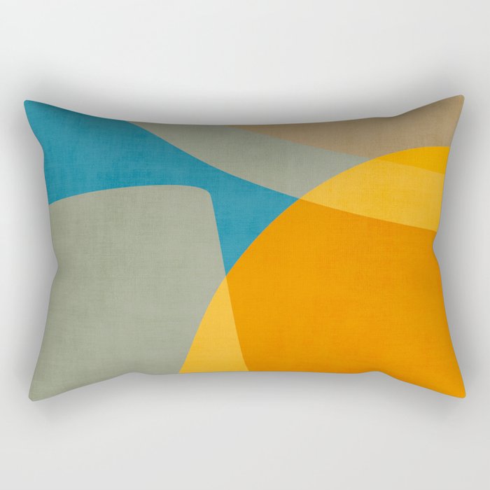 Colorful Modern Abstract Art IV Rectangular Pillow Gallery Image 2