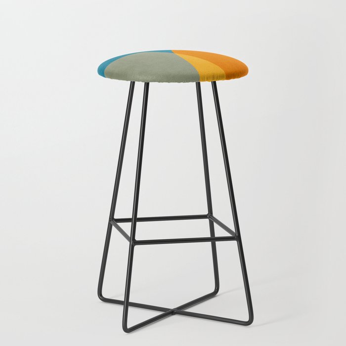 Colorful Modern Abstract Art IV Stool Gallery Image 1