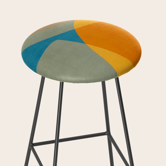 Colorful Modern Abstract Art IV Stool Gallery Image 2