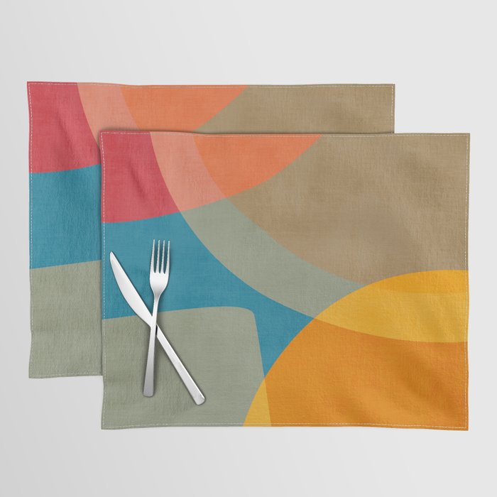 Colorful Modern Abstract Art IV Placemat Gallery Image 1