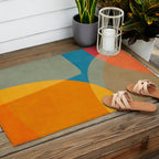 Colorful Modern Abstract Art IV Outdoor Rug Gallery Image 2