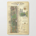 NYC's Central Park [Vintage Inspired] "San Remo" Running route map Cutting Board Gallery Image 1