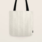 Lines #5 (Cream & Gray) Tote Bag Gallery Image 1