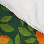 Orange Pattern on Dark Teal Comforter Gallery Image 4