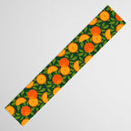 Orange Pattern on Dark Teal Table Runner Gallery Image 3