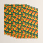 Orange Pattern on Dark Teal Wrapping Paper Gallery Image 3