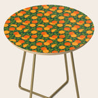 Orange Pattern on Dark Teal Side Table Gallery Image 2