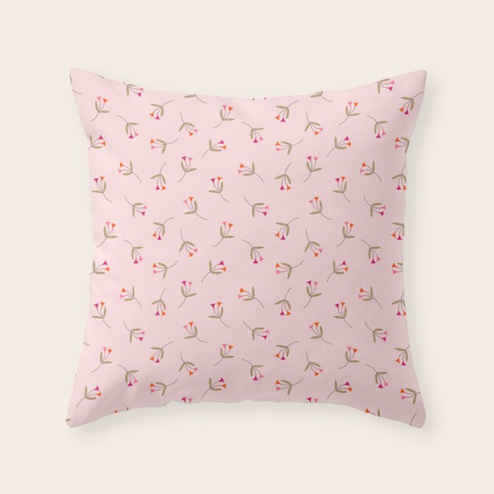 Pressed Posies - Floral Art Throw Pillow Gallery Image 6
