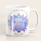 Violet Zen Lotus Flower Watercolor Coffee Mug Gallery Image 1