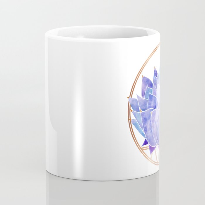 Violet Zen Lotus Flower Watercolor Coffee Mug Gallery Image 4