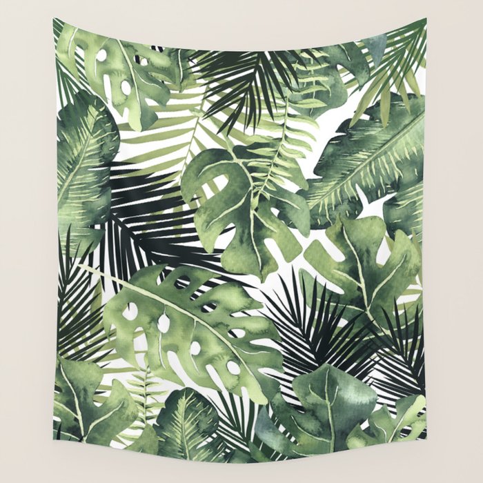 Tropical Leaves Wall Tapestry Gallery Image 4