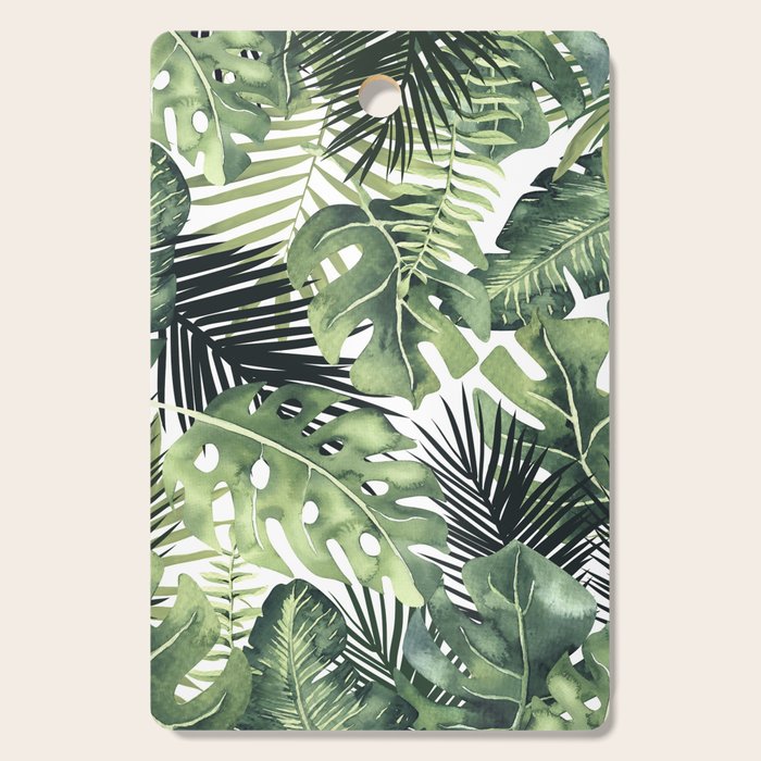 Tropical Leaves Cutting Board Gallery Image 1