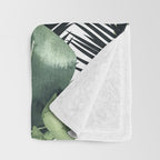 Tropical Leaves Throw Blanket Gallery Image 3