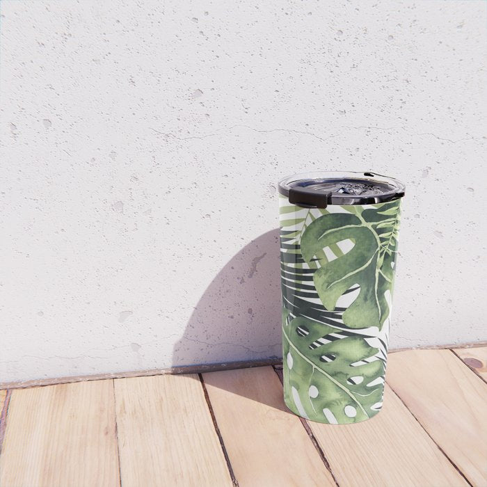 Tropical Leaves Travel Mug Gallery Image 4