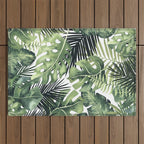 Tropical Leaves Outdoor Rug Gallery Image 1
