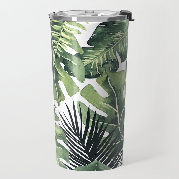 Tropical Leaves Travel Mug Gallery Image 2