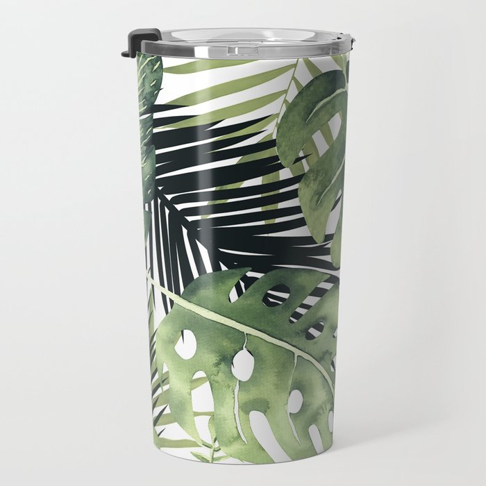 Tropical Leaves Travel Mug Gallery Image 3