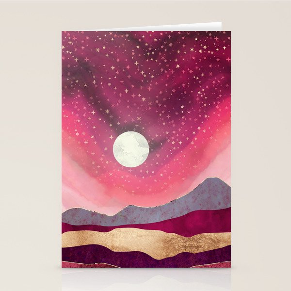 Scarlet Night Stationery Card Gallery Image 1