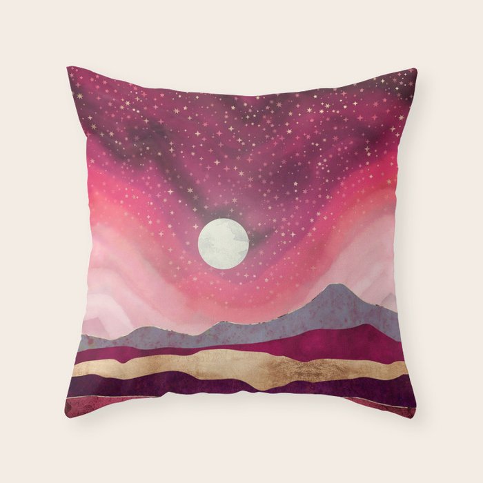 Scarlet Night Throw Pillow Gallery Image 1
