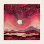 Scarlet Night Wood Wall Art Gallery Image 1