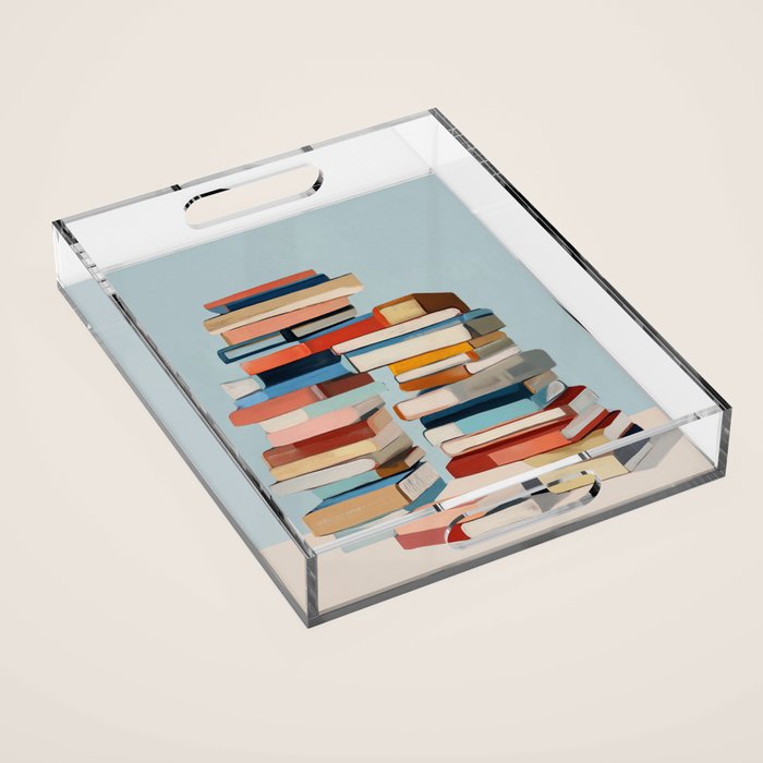 Books in Balance Acrylic Tray Gallery Image 1