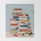 Books in Balance Throw Blanket Gallery Image 2