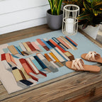 Books in Balance Outdoor Rug Gallery Image 2