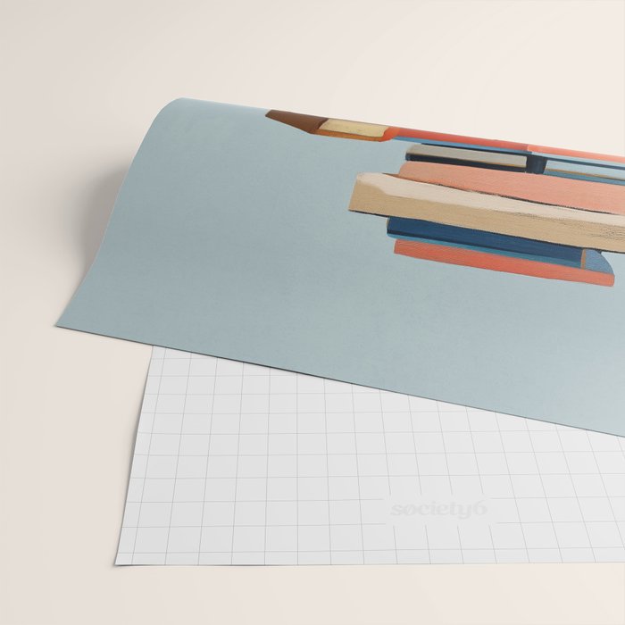 Books in Balance Wrapping Paper Gallery Image 2