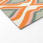 Mid Century Mod Retro Modern Shapes Orange Pink Green Welcome Mat Gallery Image 2