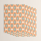 Mid Century Mod Retro Modern Shapes Orange Pink Green Wrapping Paper Gallery Image 3
