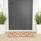 Mid Century Mod Retro Modern Shapes Orange Pink Green Welcome Mat Gallery Image 3