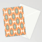 Mid Century Mod Retro Modern Shapes Orange Pink Green Stationery Card Gallery Image 2