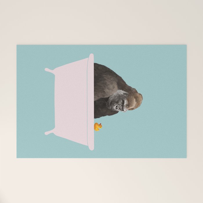 Gorilla in Bathtub Welcome Mat Gallery Image 1