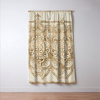 Flower of Life in Lotus - pastel golds and canvas Window Curtain Gallery Image 3
