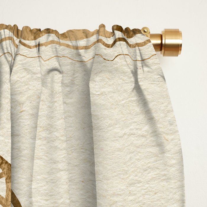 Flower of Life in Lotus - pastel golds and canvas Window Curtain Gallery Image 2