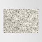 Black and White Leaves  Rug Gallery Image 2