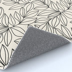 Black and White Leaves  Rug Gallery Image 4