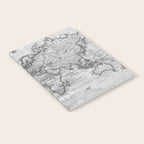 Black and White World Map (1801) Notebook Gallery Image 2
