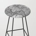 Black and White World Map (1801) Stool Gallery Image 2
