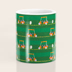 Retro Golf Cart Rides in Emerald Green & Orange Coffee Mug Gallery Image 4