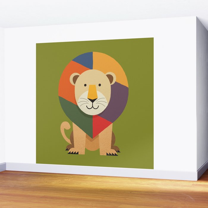 Lion Wall Mural Gallery Image 2