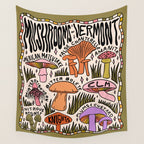Mushrooms of Vermont Wall Tapestry Gallery Image 4