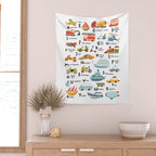 Beep Beep Alphabet Wall Tapestry Gallery Image 2