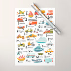 Beep Beep Alphabet Wrapping Paper Gallery Image 1