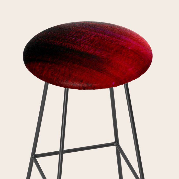 Red and Black Abstract Stool Gallery Image 2