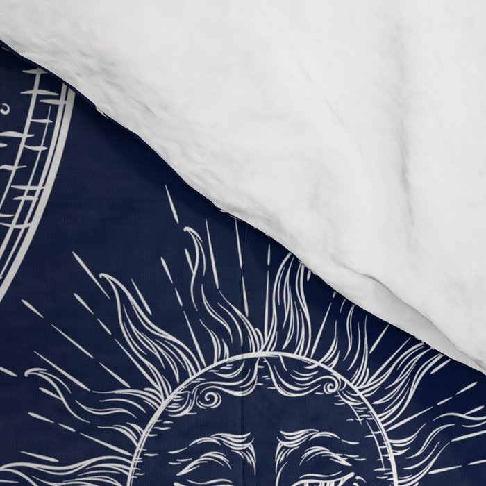 Blue Magic Celestial Sun Moon Stars Comforter Gallery Image 4